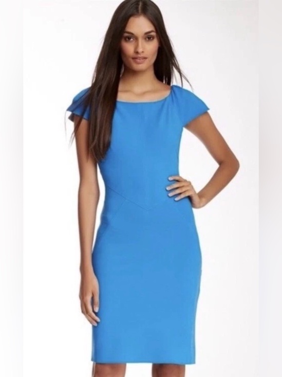 Diane Von Furstenberg Dresses & Skirts - NWOT Diane Von Furstenberg Electric Blue Cap-Sleeve Sheath Dress